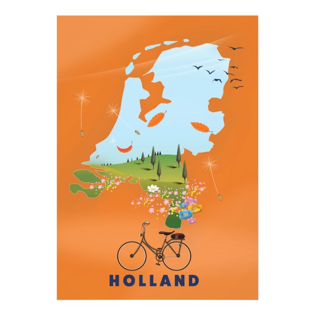 Holland Map travel poster (Front)