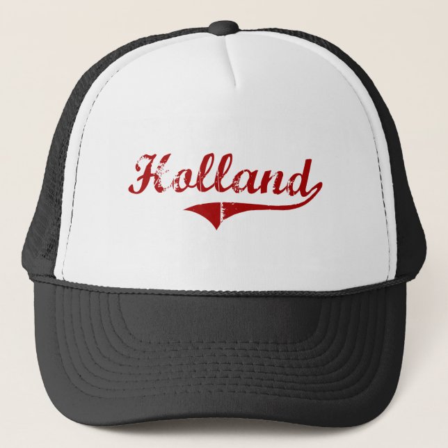 Holland Massachusetts Classic Design Trucker Hat (Front)