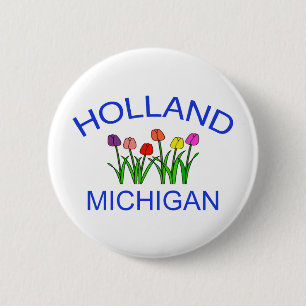 Holland, MI - w/Tulips 2 Inch Round Button