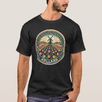 Holland Netherlands Travel Art Badge
