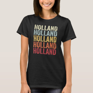 Holland New York Holland NY Retro Vintage Text T-Shirt