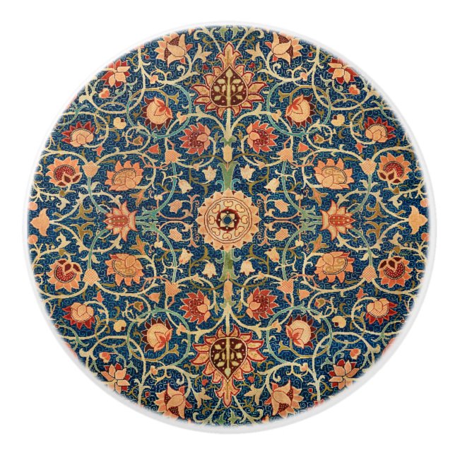 Holland Park Design (by William Morris) Ceramic Knob (Front)