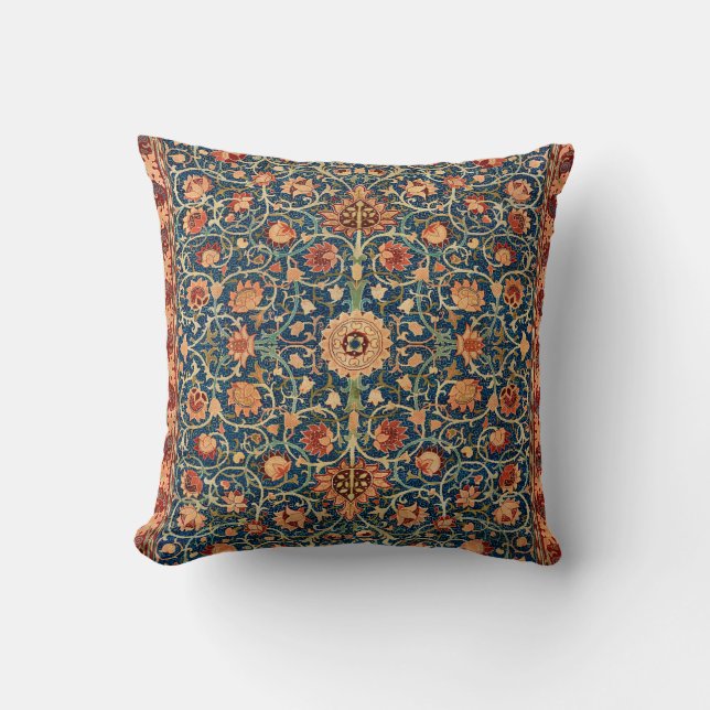 Holland Park Design (by William Morris) Throw Pillow (Front)