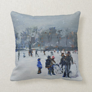 Holland Park in snow 2009 Throw Pillow