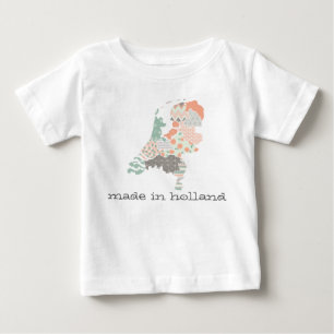 Holland Province Map Geometric Patchwork Style Baby T-Shirt