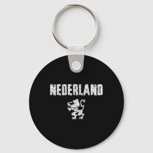 Holland Shirt Retro Nederland Dutch Footll Nerther Keychain