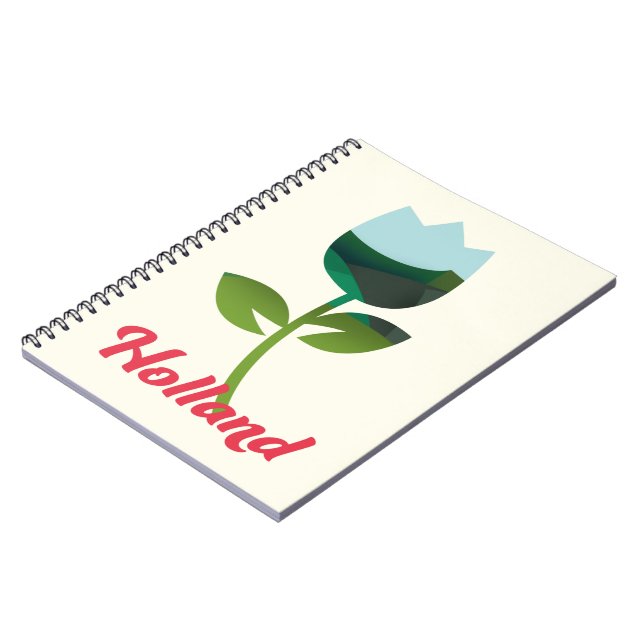 Holland Tulip Vacation art Notebook (Left Side)