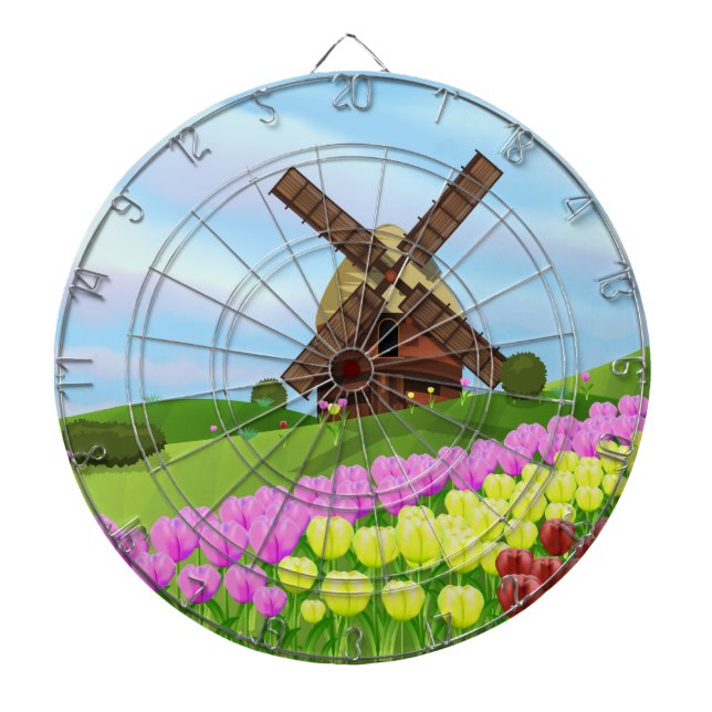 Holland Tulips Dartboard (Front)