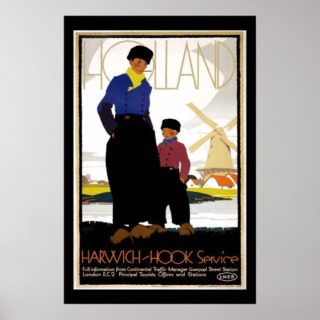 Holland Vintage Travel Poster (Front)