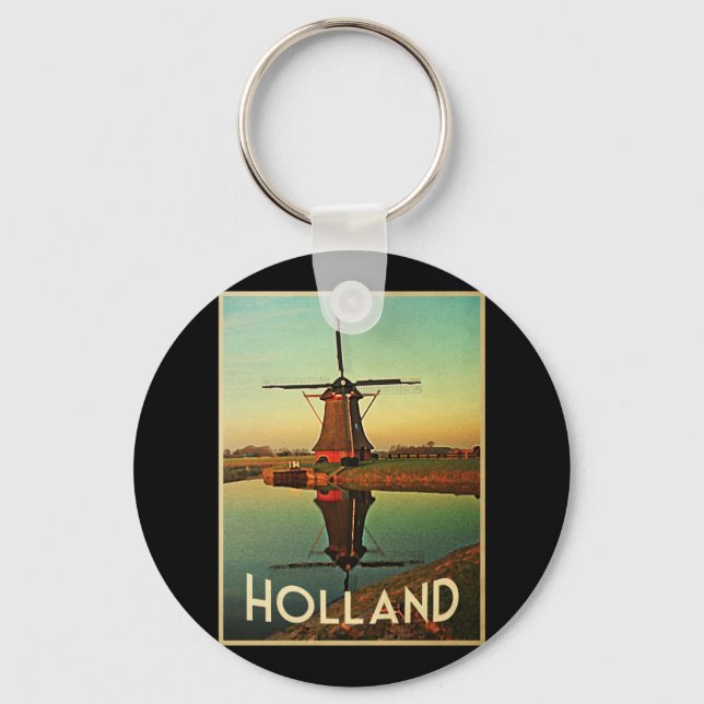 Holland Windmill Keychain (Front)