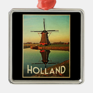 Holland Windmill Metal Ornament