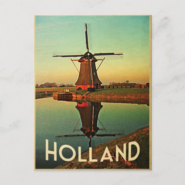 Holland Windmill Postcard (Front)