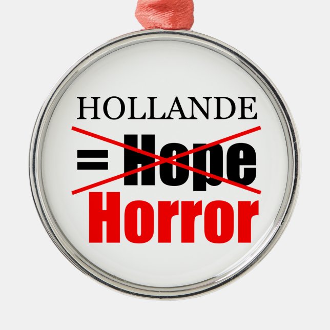 Hollande Not Hope = Horror - R Ornament (Front)