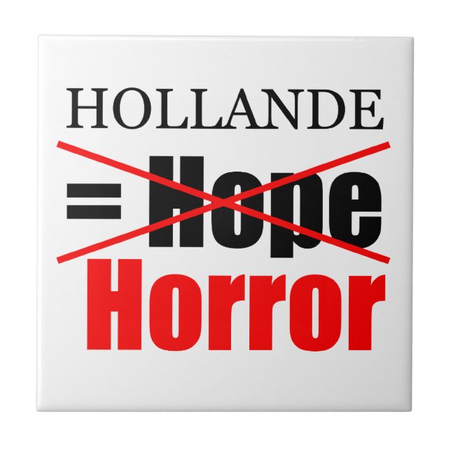 Hollande Not Hope = Horror - Tile (Front)