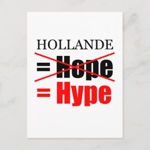 Hollande Not Hope = Hype-V Carte postale