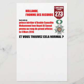 Hollande Record Legions d'Honneur - Letterhead