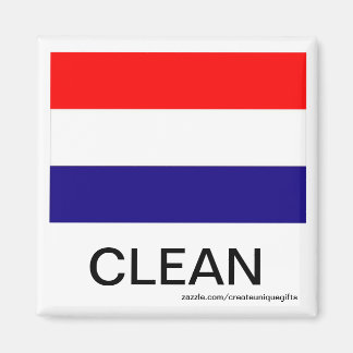 Hollang Drapeau Nettoyer Lave-vaisselle Magnet