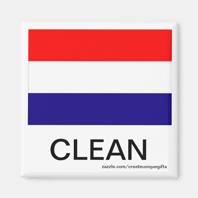 Hollang Drapeau Nettoyer Lave-vaisselle Magnet (Devant)