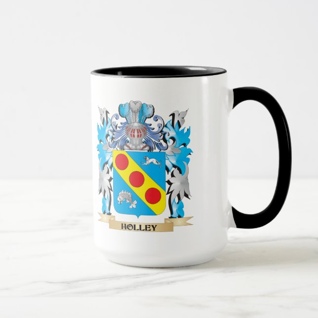 Holley Coat of Arms - Family Crest Mug (Right)