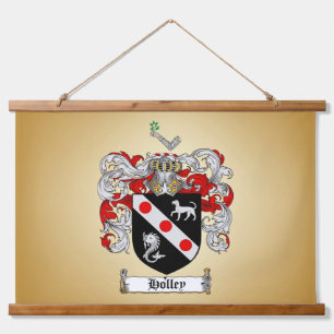 Holley Family Crest Hanging Tapestry