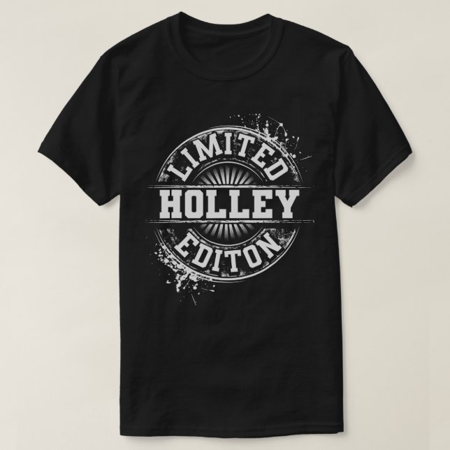 HOLLEY Funny Surname Family Tree Birthday Reunion  T-Shirt (Design Front)