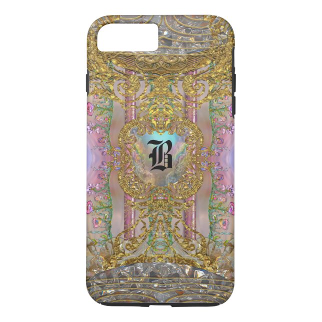 Hollinger Girly Pretty   Monogram 7 Plus Case-Mate iPhone Case (Back)