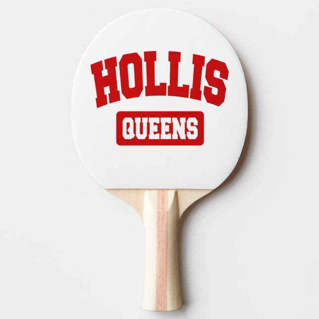 Hollis, Queens, NYC Ping Pong Paddle (Front)
