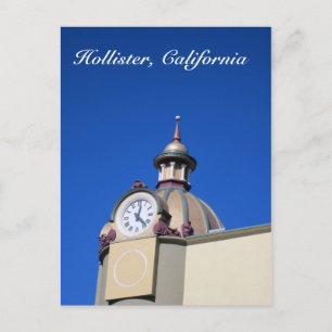 Hollister, CA Clock Tower Postcard