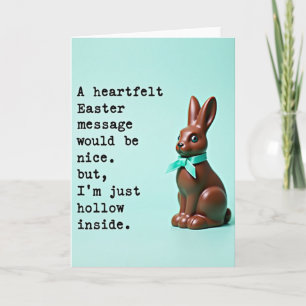 Hollow Easter Bunny Funny Card