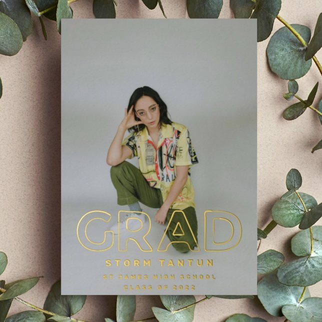 HOLLOW HIGH SCHOOL GRAD Gold Foil Announcement (Creator Uploaded)