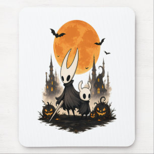 Hollow Knight Halloween Spooky Moon Pumpkin Gaming Mouse Pad