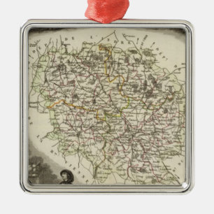 Hollow Maps Metal Ornament