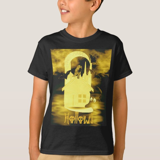 Hollow ! T-shirt foncé pour enfants (Devant)