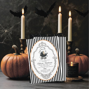 Holloween Pumpkin Little Boo Baby shower Invitation