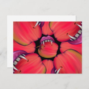 Holloween Vampire Queen Bobbing For Apples Postcard