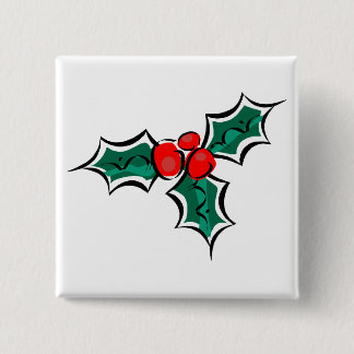 Holly 2 Inch Square Button