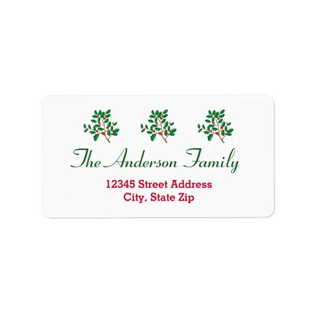 Holly - Address Label (Front)