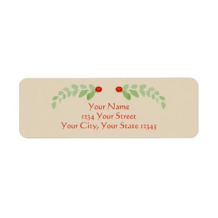 Holly Address Label