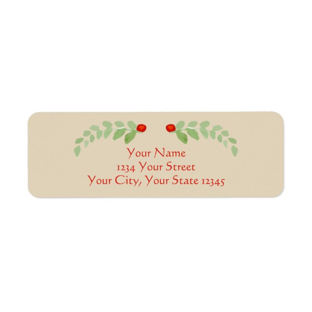 Holly Address Label (Front)