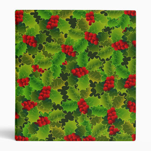 Holly and Berries Binder