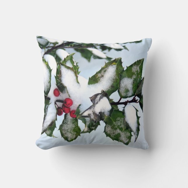 Holly and berries - pillow (Front)
