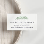 Holly and Pine Wedding Website Cards<br><div class="desc">These petite cards match our Holly and Pine wedding collection and are an elegant and discreet way to direct guests to your wedding website for more information. Design features a small pine bough illustration in sage green at the top, with three lines of custom text in rich midnight blue lettering....</div>