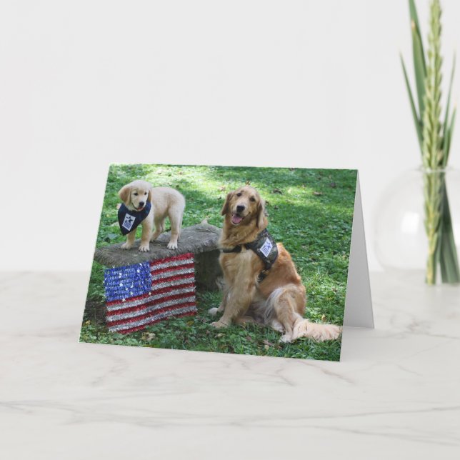 Holly and puppy card (Front)