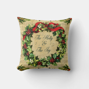 Holly and the Ivy Throw Pillow