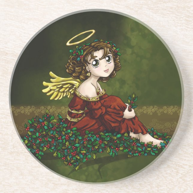 Holly Angel Coaster (Front)