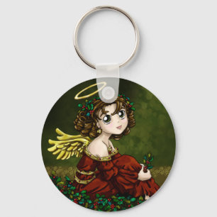 Holly Angel Keychain