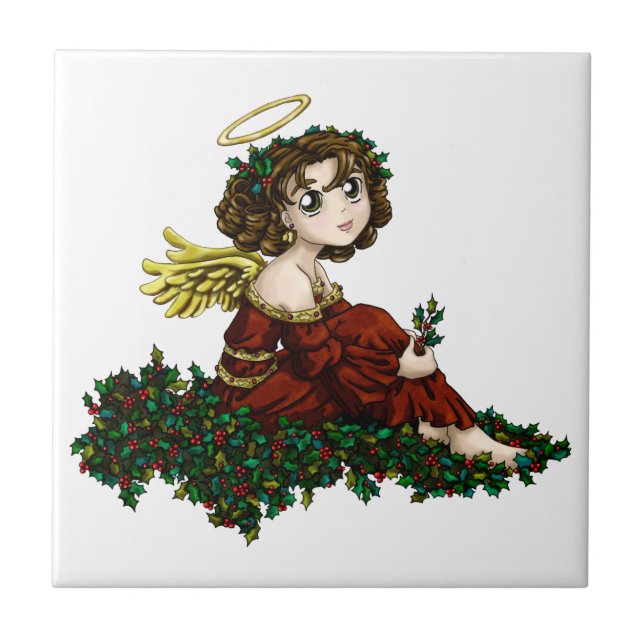 Holly Angel Tile (Front)