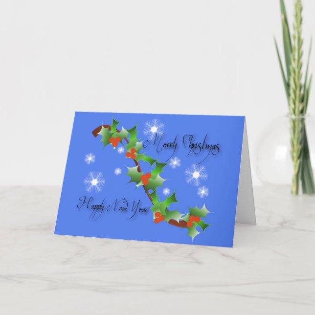 Holly Belt Holiday Card (Front)