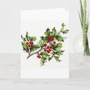 Holly Berries 001 Holiday Card