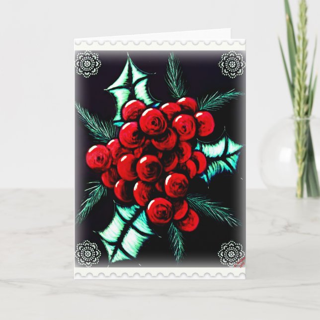 Holly Berries Card (Front)